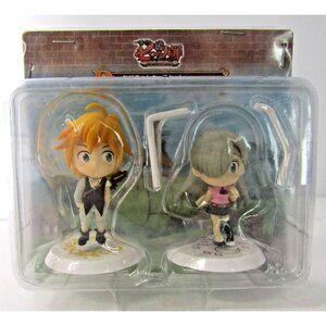 Seven Deadly Sins Chibi Kyun Figure Meliodas & Elizabeth Official Japan New
